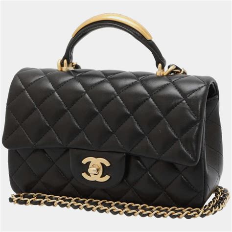 top handle chanel flap bag|25cm Chanel flap bag.